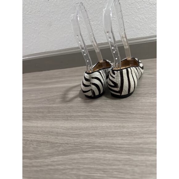 Talbots women’s Zebra Print Calf Hair Pointy Toe Flats 5.5 B & matching belt XS - Picture 6 of 13
